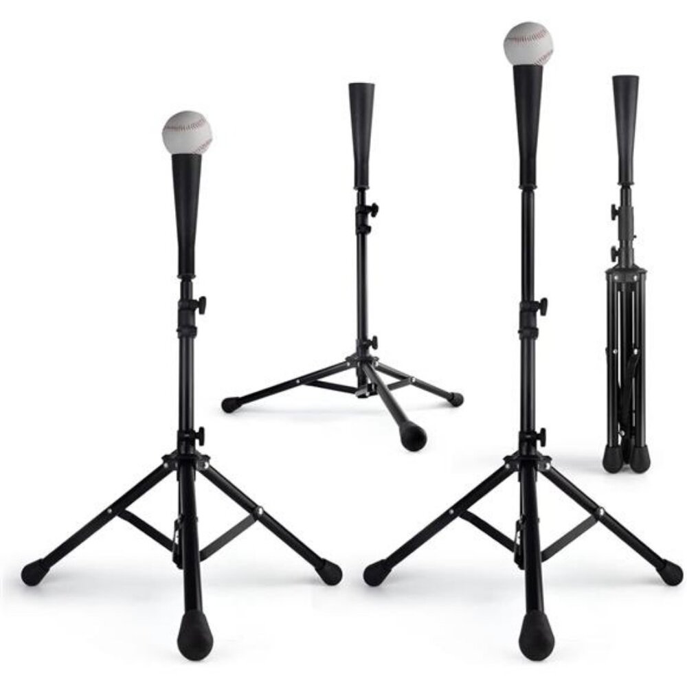 Heavy Duty Baseball and Softball Portable Batting Tee. Easy Adjustable Height
